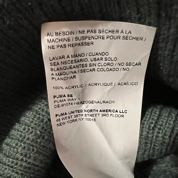 PUMA Fundamental Cuff Beanie Sage Green One Size NWT - Picture 5 of 5